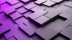 紫色立体方块创意背景图