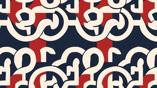 红蓝白几何图案抽象背景