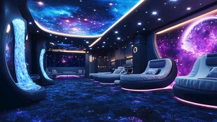 梦幻星空主题豪华影音室