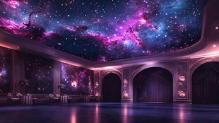 梦幻星空主题豪华室内空间