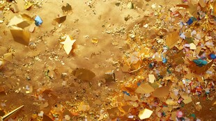金色璀璨碎屑梦幻背景图