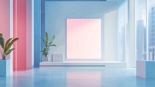 简约现代室内空白展示空间