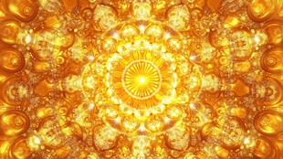 金色华丽分形艺术图案