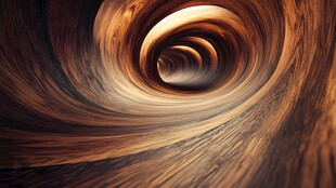 木质旋涡隧道奇幻景象