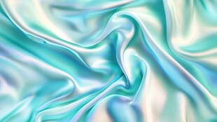 梦幻蓝绿绸缎纹理背景