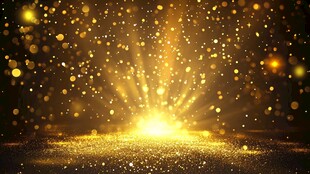 金色光芒闪耀梦幻背景