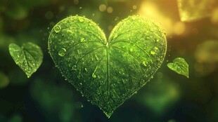 心形绿叶 自然的灵动之美