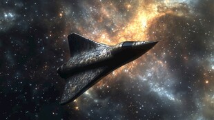 星际战机翱翔浩瀚宇宙