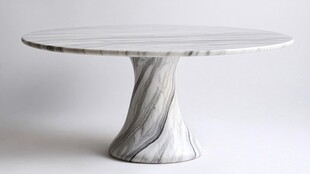 大理石旋柱式优雅圆桌