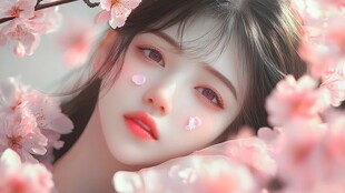 樱花少女 梦幻唯美容颜