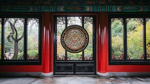 中式古典门窗的雅致景致