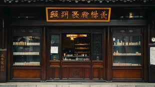 传统中药铺的古朴风貌