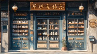 古色古香的中式传统书店