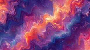 梦幻炫彩流体抽象艺术背景