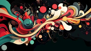 动感绚丽抽象艺术背景图