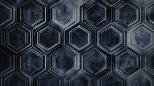 深蓝色六边形纹理背景