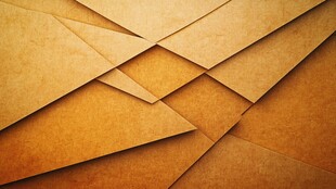 复古风格叠放的棕黄色纸张