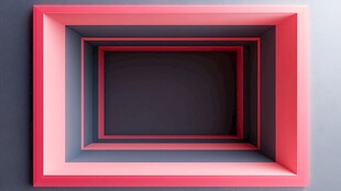 粉色框体的深邃空间感