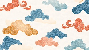 中式古典云纹图案背景