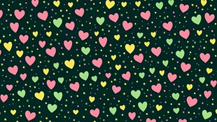 多彩爱心图案背景