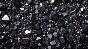 黑色碎晶特写