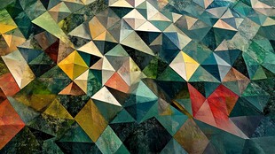 多彩几何图案抽象艺术画面