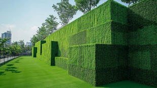 绿植墙景观 城市中的绿意