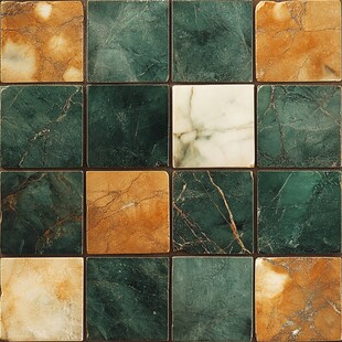 多彩大理石拼贴瓷砖图案