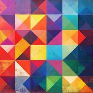 多彩几何图案背景纹理