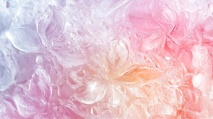 梦幻多彩冰冻花朵纹理