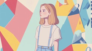 青春少女的多彩几何世界