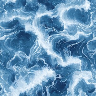 蓝色海浪抽象纹理图案