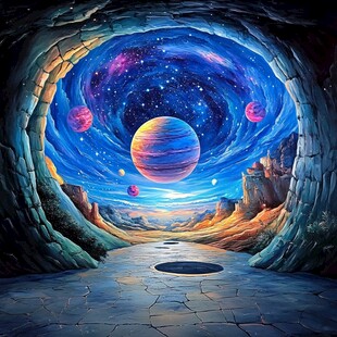 洞穴尽头的梦幻星空奇景