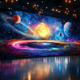 梦幻宇宙星空壁画场景