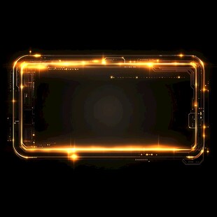 科技感金色手机边框背景