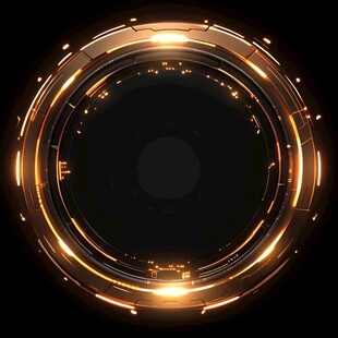 金色科技光环特效背景图