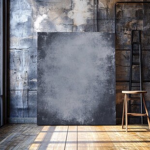 工业风室内的空白画板