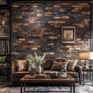 复古砖墙客厅温馨一角