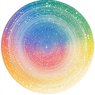 彩色渐变星空圆形图案