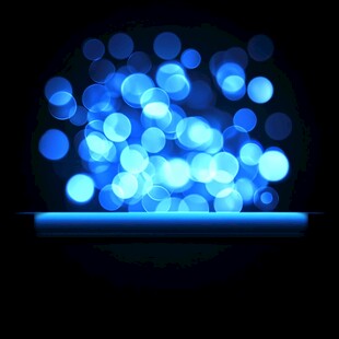 梦幻蓝色光斑背景效果