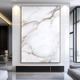 现代客厅中的奢华大理石壁画