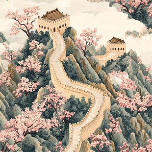 春日长城美景图