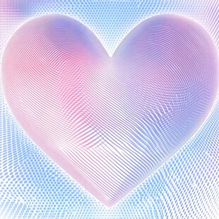 梦幻渐变心形图案背景