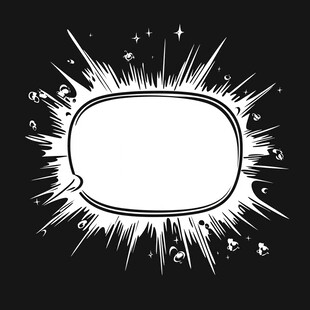 黑白爆炸效果对话框图案