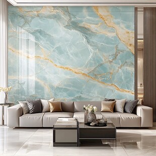 轻奢风大理石纹客厅背景墙
