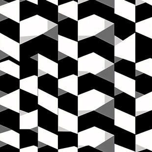 黑白几何图案无缝背景