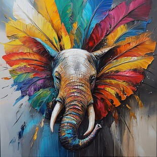 彩羽大象 奇幻艺术形象