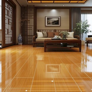 中式风格客厅地板装饰效果