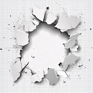 墙面破洞效果背景图