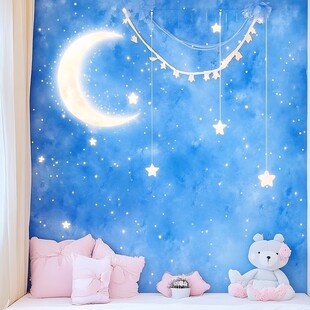 梦幻星空卧室背景墙